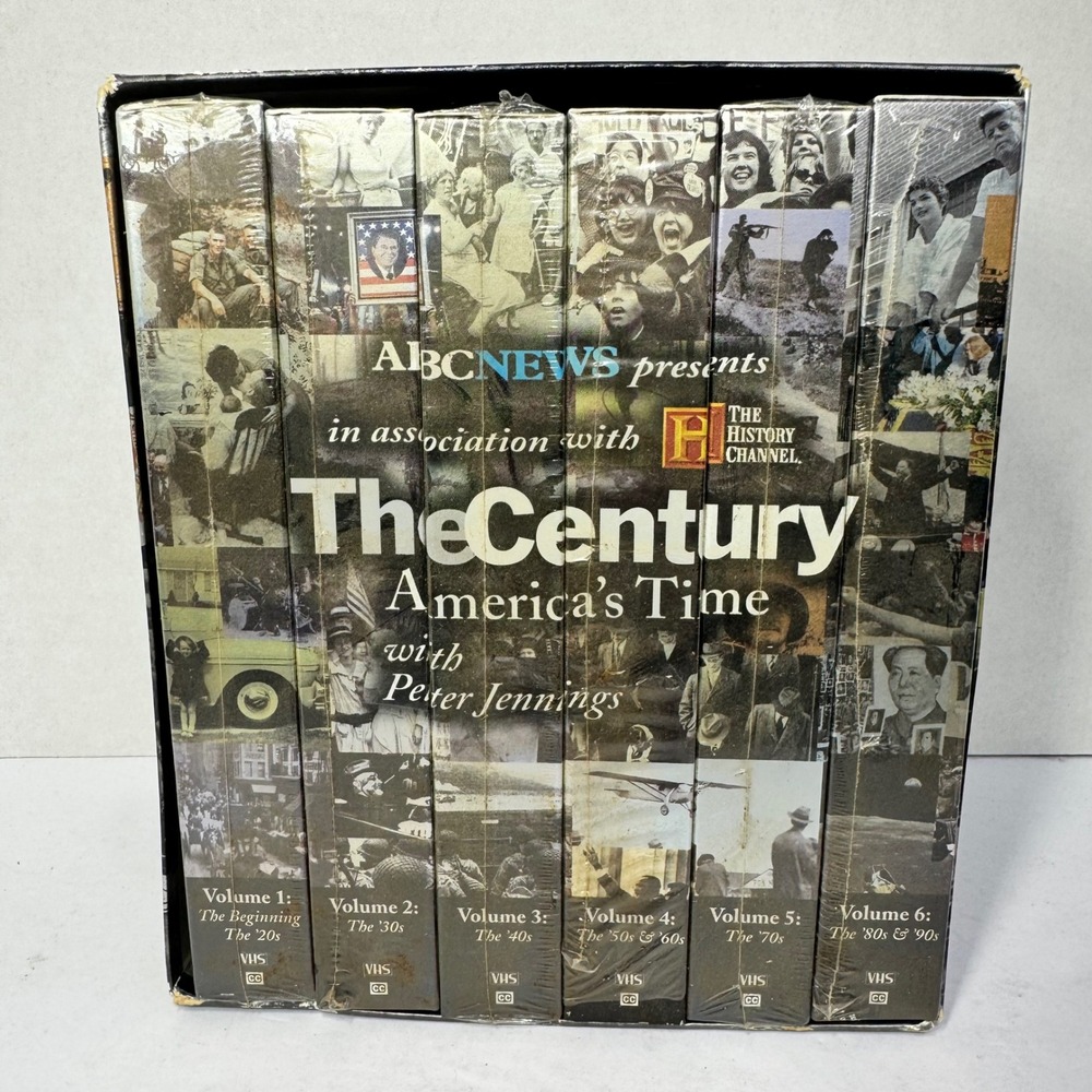 The Century America's Time with Peter Jennings 6 Volume VHS Box Set Vintage 1999